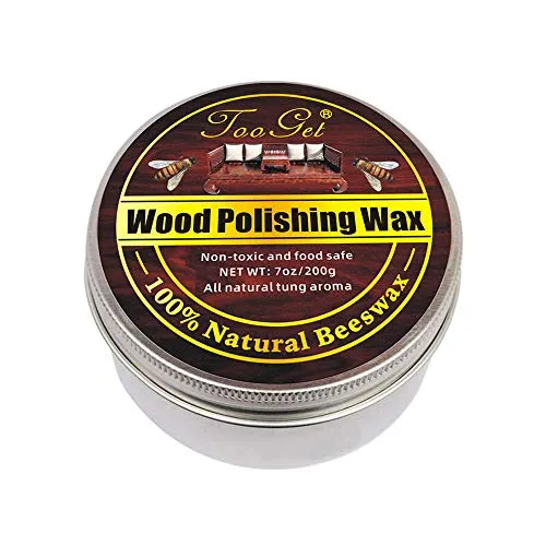 TooGet Wood Seasoning Bienenwachs Möbelpolitur & Restaurierungspflege Bienenwachs, Anzug für Holz & Möbel, Bambus, Holzoberflächen, Holzpoliturschutz - 200g