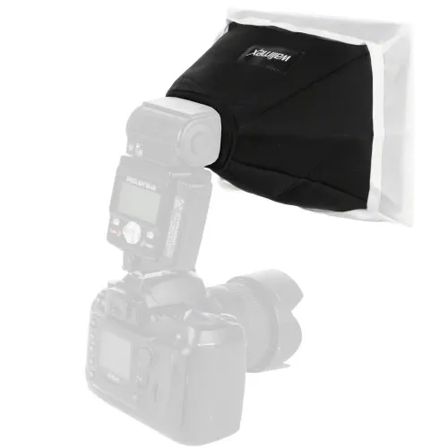 Walimex Universal Softbox 15x20 cm inkl. Kompaktblitze - Softbox für Kompaktblitze, ideal für Portrait- und Produktfotografie, mit Frontdiffusor für weiches Licht und praktischer Transporttasche.