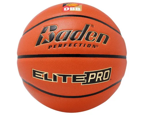 Kempa Basketball Baden Elite Pro DBB orange - Hochwertiger Basketball in Größe 7, ideal für Freizeit und Training, mit klassischem Design und leuchtender orange Farbe.