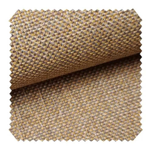 novely® LARISO - Gewebter Polsterstoff - Melierter Möbelstoff - Flachgewebe - Meterware 1lfm | Farbe: 45 Senfgelb