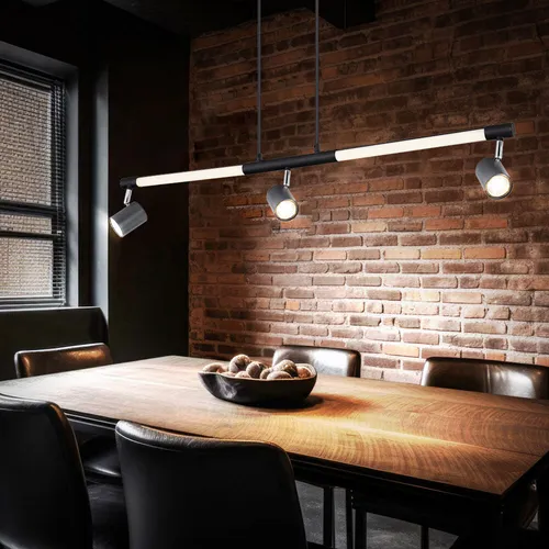 Hängelampe Pendelleuchte Esszimmerlampe mit 3 schwenkbaren Spots - Lampen für modernes Wohnen, bietet 690 Lumen warmweißes Licht mit schwenkbaren LED-Spots, perfekte Beleuchtung für Esszimmer und Wohnräume.