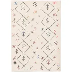 benuta Pop Mara Teppich Multicolor 80x150 cm - Bunter Teppich mit Retro-Charme und modernem Flor. Strapazierfähige Kunstfasern sorgen für Langlebigkeit und einfache Pflege – perfekt für Wohnzimmer, Schlafzimmer und Esszimmer.