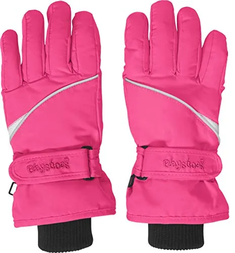 Playshoes Unisex Finger-Skihandschuhe, Rosa (Pink 18) - Handschuhe & Fäustlinge für Mädchen, mit Thinsulate-Technologie für warme Hände bei Kälte und rutschhemmendem Innenhandbesatz für sicheren Halt.