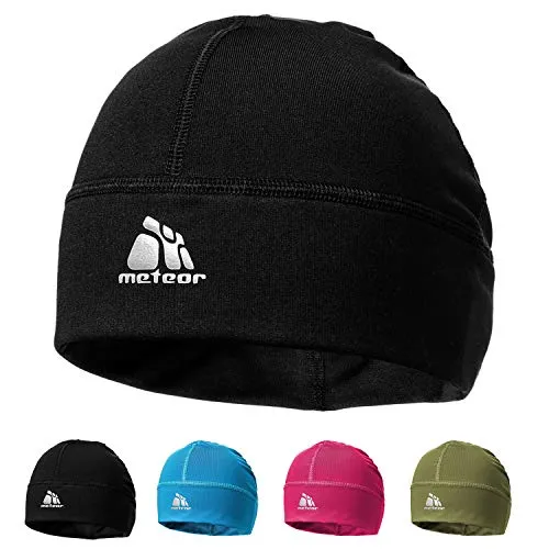 meteor Mütze Herren Winter-Mütze Silberionen Winddicht Skull-Cap Mütze Damen Unterzier-mütze Kappe für Motorrad Fahrrad Helmklettern Skifahren Snowboarden Kopfbedeckung Vision