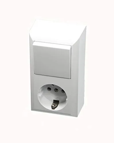 Aufputz Steckdosen Aufputz Schuko Steckdose 1-fach mit Schalter