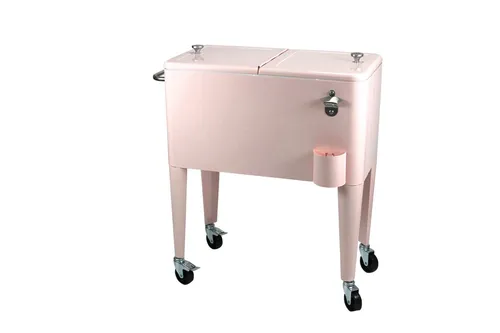 Kailua Cooler Trolley-Kühlbox – Pink - Kühlwagen und Getränkekühler in stylischem Pink, ideal für Partys und Ausflüge, mit großzügigem Fassungsvermögen für erfrischende Getränke.