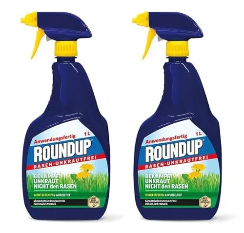 ROUNDUP Rasen-Unkrautfrei 2 l - Anwendungsfertiges Spray zur Unkrautbekämpfung im Rasen