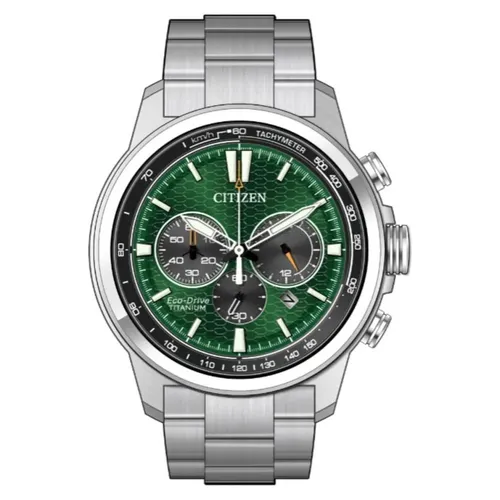 Citizen Super-Titanium ECO-DRIVE Solar Chrono - Armbanduhr für Herren mit 100 m Wasserdichtigkeit, Saphirglas und hochwertigem Titan-Armband – ideal für sportliche Aktivitäten und den Alltag.