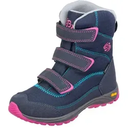 Brütting Kinder Arendal V Schuhe (Größe 34, blau) - Wasserdichte Kinder-Winterstiefel mit isolierendem Futter und praktischem Klettverschluss, ideal für Abenteuer im Freien.