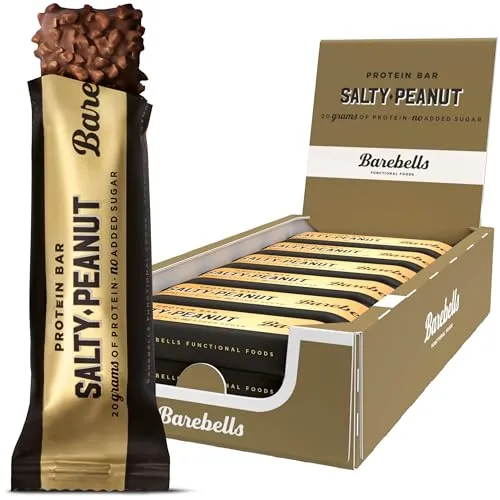 Barebells Protein Bar Salty Peanut, 12 x 55 g Riegel - Proteinriegel für Muskelaufbau, köstlicher Salty Peanut Geschmack und ideal für unterwegs oder nach dem Workout.