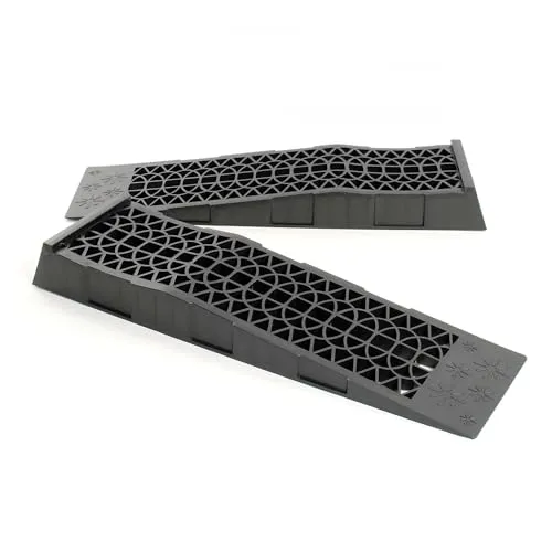 Wiltec Auffahrrampe 2X, 700x200x78 mm, extraflach - Laderampen für Sportwagen und tiefergelegte Fahrzeuge, max. 3 t Tragfähigkeit, rutschfestes Design für sicheres Anheben und einfach zu transportieren.