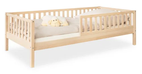 Ehrenkind Kinderbett Livo aus massivem Buchenholz, FSC® zertifiziert, inkl. Rausfallschutz (langlebig & flexibel, Kinder Bett in Buche, Kinderbetten)