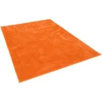 Pergamon Hochflor Teppich in Orange, 80x150 cm - Teppich in Hochflor-Design, rutschfest und schadstoffgeprüft, ideal für ein stilvolles Zuhause mit hohem Komfort.