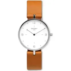 CAUNY WATCHES Mod. CSZ004 – Elegante Armbanduhr für Herren in braun von CAUNY