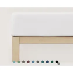 Schlafgut Premium Spannbettlaken 180x200cm bis 200x220cm Sand Light - Spannbetttuch aus weicher Biobaumwolle, perfekt für Übergrößen, mit langlebiger Qualität und 100% schadstofffrei – für erholsame Nächte ohne Fusseln.