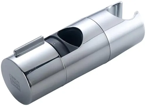 BadeStern Handbrausehalterung: Handbrause-Halterung für Duschstange mit Ø 19-25 mm, silber (Brause Duschstangen Befestigung, Handbrause Halterungen ohne Bohren, Toilette)