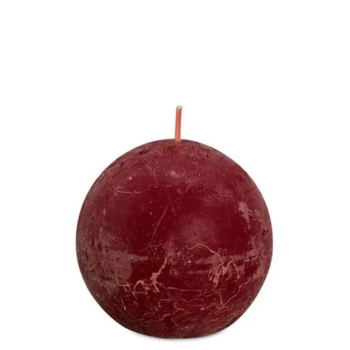 Bolsius Rustik Kugelkerze Samtrot 76mm in rot von Kugel-Kerzen