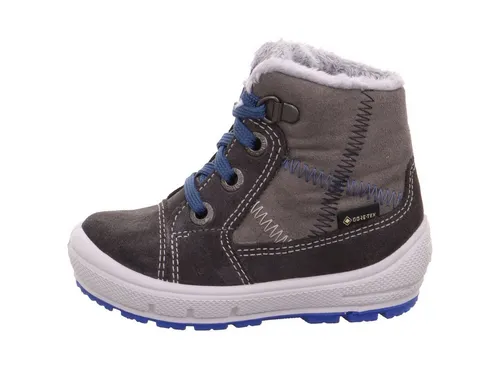 Superfit GROOVY Schneestiefel für Mädchen - Wasserdichte Gore-Tex Stiefel in Grau/Blau, warm gefüttert und ideal für kalte Wintertage.