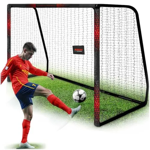 Neo-Sport Fußballtor für Kinder und Erwachsene 300x200x120 cm - Robustes Fußballtor mit Schutzhülle, ideal für Familienspiele und Training. Wetterbeständig und langlebig für viele Saisons, einfach aufzubauen und transportabel.