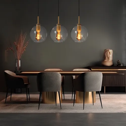 Hängelampe Pendelleuchte Glas 3-flammig von Globo