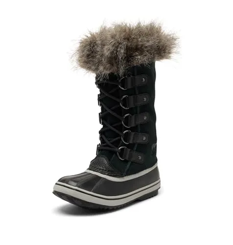 SOREL JOAN OF ARCTIC WP Stiefel 2025 - Wasserdichter Winterstiefel in black/quarry - Wanderschuhe mit außergewöhnlichem Schutz und Komfort. Der wasserdichte Stiefel bietet dank Kunstfellabschluss und herausnehmbarem Filzfutter Wärme bei Schnee und Nässe.