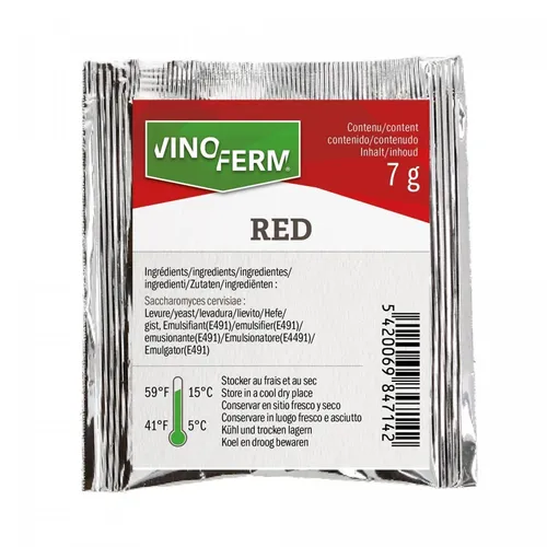 Vinoferm Red Trockenhefe Wein 7g Rotwein Gärung
