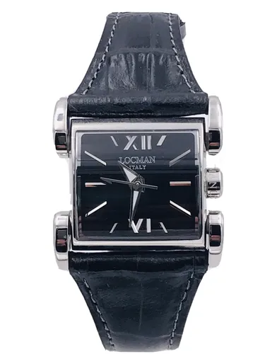Locman Latin Lover Lady Armbanduhr 506KK/395 - Elegante 35mm Armbanduhr für Damen mit hochwertigem Edelstahl-Gehäuse und schwarzem Lederarmband, ideal für stilbewusste Frauen.