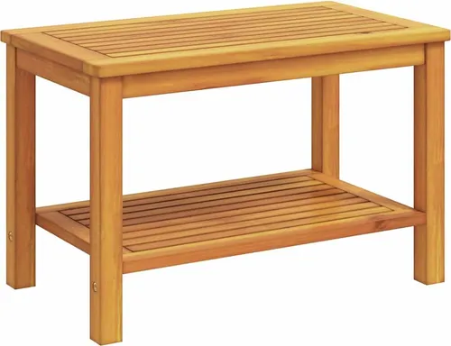 vidaXL Couchtisch aus massivem Akazienholz 90x50x45 cm - Beistelltisch für das Wohnzimmer, aus massivem Akazienholz, verleiht Eleganz und Funktionalität, ideal für stilvolle Wohnräume.