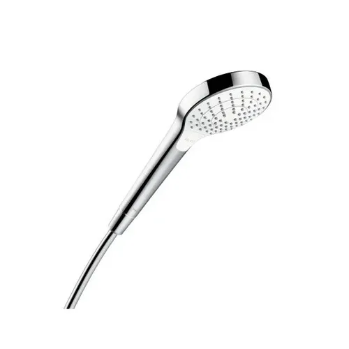 hansgrohe Croma Select S - Handbrause mit 3 Strahlarten - Handbrause mit 110 mm Duschkopf und Antikalk-Funktion, bietet vielseitigen Duschkomfort mit Rain, IntenseRain und TurboRain für ein luxuriöses Duscherlebnis.