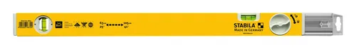 STABILA Teleskop-Wasserwaage Type 80 T - 63-105 cm, Alu-Profil mit Teleskopsystem, präzise Messungen und integrierte Rutsch-Stopper, Made in Germany