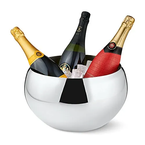 PHILIPPI Nizza Champagnerkühler - Eleganter Champagnerkühler aus hochglanzpoliertem Edelstahl, doppelwandig für langanhaltende Kühlung – ideal für stilvolle Abende und besondere Anlässe.