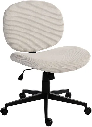 Drehstuhl Tilo - DUO COLLECTION, beige/creme/schwarz - Bürostuhl mit ergonomischer Wippmechanik und höhenverstellbarer Sitzhöhe, ideal für langen Komfort im Home Office oder Büro.