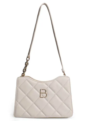 Lucky Bees Schultertasche Weiß - Stilvoll & Praktisch - Moderne Schultertasche aus Kunstleder mit strukturiertem Design und praktischem Reißverschluss. Ideal für den täglichen Gebrauch und vielseitig kombinierbar.