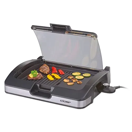 Cloer 6725 Elektrogrill Tischgrill mit Glasdeckel
