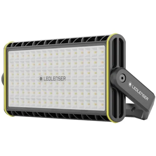 Ledlenser AF12R Work Led Strahler - Taschenlampen: Kompakter Akku Baustrahler mit 8000 Lumen, 5 Helligkeitsstufen und IP67 Schutz für Baustellen und DIY-Projekte.