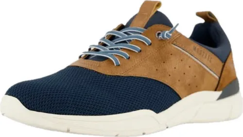MUSTANG Sportlicher Schnürschuh Slip On Blau 43 - Sneaker von Mustang aus leichtem Textil und Kunstleder, ideal für jeden Look. Die herausnehmbare Innensohle sorgt für individuellen Komfort. Perfekt für Herren, die Style und Bequemlichkeit schätzen.