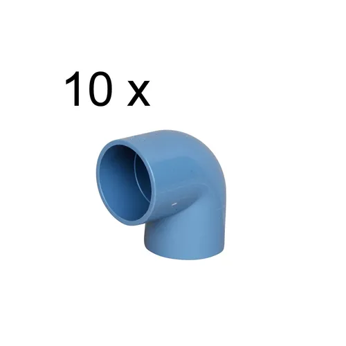  Spar-Pack 10 Stk PVC 90° Winkel 50mm Klebefitting 1,86 EUR/Stk