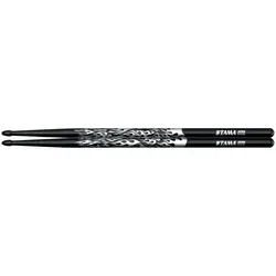 Tama TAMA-O5B-F-BS Rhythmic Fire Drumsticks - 5B-F-BS - Black, Silver Pattern - Drumsticks