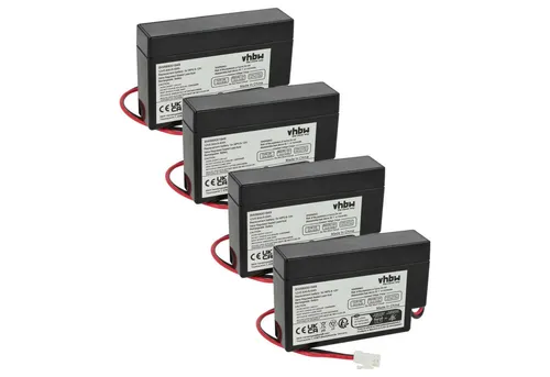 vhbw Akku Ersatz für MP0.8-12H für Notbeleuchtung / Medizin / Rollladen- & Akku Akku AGM 800 mAh (12 V, 4 St), Leistungsfähiger Ersatzakku geeignet für diverse Anwendungsbereiche