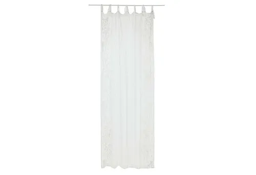 Loberon Gardine Douvaine - Scheibengardinen & Kurzstores – Lichtdurchlässiger Vorhang aus reinem Leinen mit floralen Stickereien, ideal als Raumtrenner und nachhaltig gefertigt.