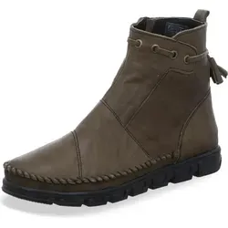 Gemini Damen Stiefelette grün 36 EU - Elegante grüne Stiefelette für Damen in Größe 36, aus hochwertigem Leder gefertigt. Mit herausnehmbarer Innensohle und praktischem Reißverschluss für optimalen Komfort.