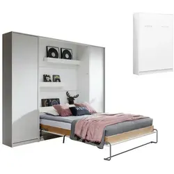 QMM TraumMoebel Schrankbett Wandbett vertikal VB 140x200 in weiß von QMM TraumMöbel