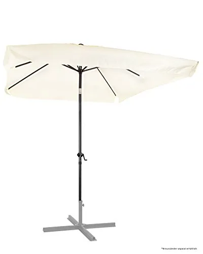 Ondis24 Marktschirm 3x2 Meter - Rechteckiger Sonnenschirm mit Knick-Gelenk - Sonnenschirm 3x2 Meter mit Volant und UV-Schutz 50, ideal für Balkon und Terrasse. Dank Knick-Gelenk flexibel einstellbar für optimalen Schatten bei tiefstehender Sonne.