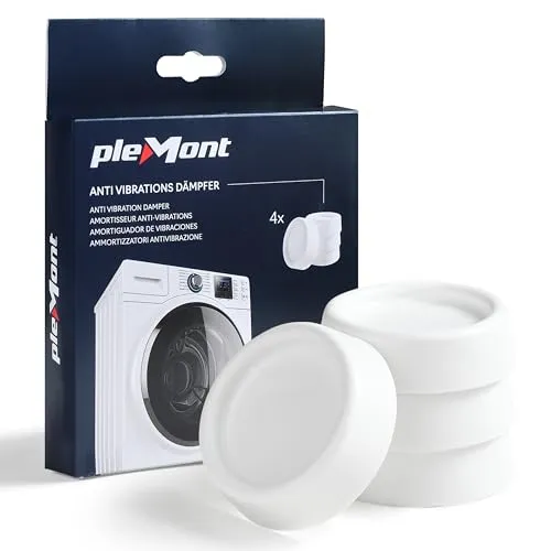 Plemont Universal Schwingungsdämpfer MADE IN GERMANY für Waschmaschinen & Trockner - anti Vibrationsdämpfer - Ersatzteile, Zubehör für Bosch, Privileg, AEG, Siemens - Vibration Dämpfer Pads