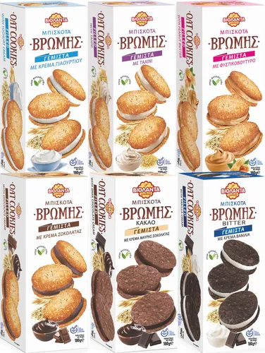 Doppelkekse Probierset 6 verschiedene Sorten gefüllte Hafer-Kekse m. Creme 1080g