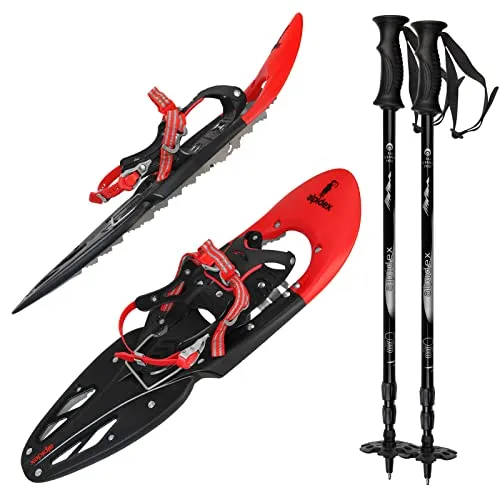 ALPIDEX Schneeschuhe 29 INCH mit Steighilfe und Tragetasche, Größe 38-46