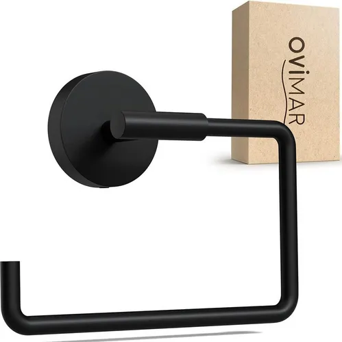 ovimar Toilettenpapierhalter aus Edelstahl in Schwarz in schwarz von ovimar