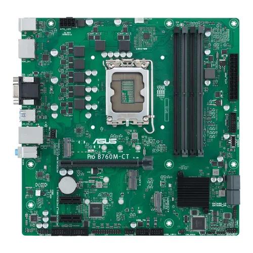 ASUS Pro B760M-CT-CSM Mainboard - Mainboard Sockel 1700 (LGA 1700) für Intel B760, mATX-Format, ideal für leistungsstarke Büro-PCs und Gaming-Systeme.