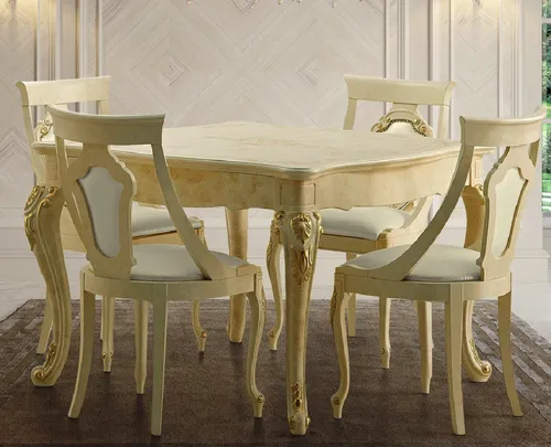 Ausziehbarer Esstisch im klassischen Design aus Holz - Eleganter Esstisch aus Holz, ausziehbar von 120 cm auf 165 cm, ideal für bis zu 6 Personen. Perfekt für das Esszimmer, bietet Stil und Funktionalität in einem!