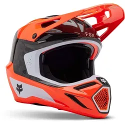 FOX V3 RS Infinite MIPS Motocross Helm, orange, Größe 2XL für Männer - Hochwertiger Motocross Helm mit MIPS® für verbesserten Aufprallschutz. Leichtgewichtige Karbonfaserschale und optimierte Kühlung durch 4 strategische Abluftöffnungen.